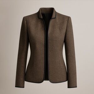 Jones New York Vintage Tweed Blazer Virgin Wool-blend Pre-loved Size 10